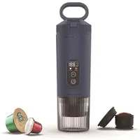 Mtp Products 3-in-1 kannettava espressokone, jossa on Nespresso/DolceGusto-kapselit ja kahvijauhe - musta