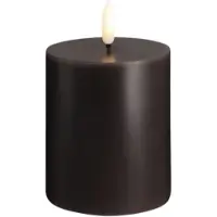 Moods & More LED pillar candle - Charcoal - 74x100 mm