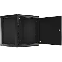 Lanberg WF01-6612-00B, Seinään asennettava laitekehikko, 12U, 60 kg, 27,1 kg, Musta