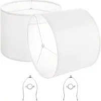 Vevor Drum -lampunvarjostin 2 sarjaa, 40 cm ylhäällä x 40 cm alhaalla x 30 cm korkealla, suuri varjostin harpulla, vaihtovarjostin pöytävalaisimiin, lattiavalaisimiin ja riippuvalaisimiin, helppo koot