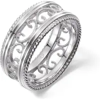 Kalevala Koru Filigraani 8.5 mm valkokultasormus 541000502175