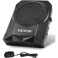 Vevor 10" 400W istuimen alle asennettava subwoofer autoon, ohuet, aktiivisubwooferit istuimen alle, matalaprofiilinen subwoofer sisäänrakennetulla vahvistimella, korkean/matalan tason tulo ja äänenvoi
