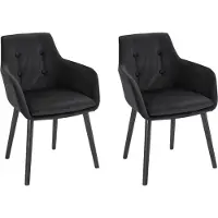 Notio Living 2 tuolin setti Notio Living Buckley, musta