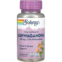 Solaray Ashwagandha 470mg Kapselit 60 Yksiköt