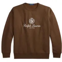Ralph Lauren Relaxed Fit Fleece Graphic Sweatshirt - Brown - M