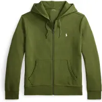 Ralph Lauren for man. 710881517503 Green double knitted sweatshirt with zip (XXL), Casual, Cotton