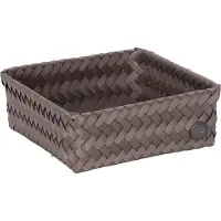Handed By - Fit Square Säilytyskori 18x18x7 cm Taupe