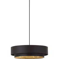 QAZQA Moderni riippuvalaisin musta 50cm 3-lamppuinen - Drum Duo