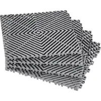 Vevor -lukittuva salaojamatto, 12” x 12” modulaarinen lukittuva tyyny, 40 kpl liitossalpoja, liukumaton harmaa PP-salojalattialaatta ja suihkumatto, autotalliin, puutarhaan, keittiöön ja ulkotiloihin