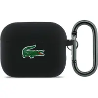 Lacoste Croc Logo nestemäinen silikonikotelo AirPods Pro 3:lle - musta