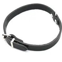Heim Soft niitattu kaulapanta, musta koko 50:36-44cm kaulan ympärysmitta, 20mm leveä