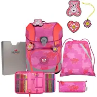 DERDIEDAS ErgoFlex Tiny Koulureppu-setti 6-osainen Rosa