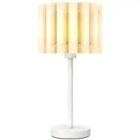 Hobby Hall Retrotyylinen pöytävalaisin, yölamppu, muovivarjostin, painonappikytkin, valkoinen