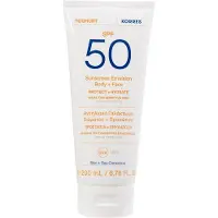 Korres YOGHURT emulsiomainen aurinkovoide vartalolle ja kasvoille SPF50 Aurinkovoide 200 ml
