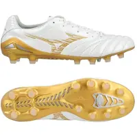 Mizuno Monarcida Neo Lll Elite Fg Bright Gold - Valkoinen/kulta - Nurmi (Fg), koko 40½