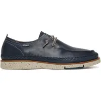 Pikolinos for man. M6L-4274C1 San Juan blue leather shoes (44), Flat, Laces, Casual