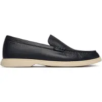 BOSS for man. 50536173 Navy Sienne Leather Moccasins (41), Flat, None, Casual, Party, Classic