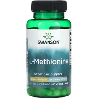 Swanson Health , L-Metioniini, Featuring AjiPure, 500 mg, 60 Veggie Pillereitä