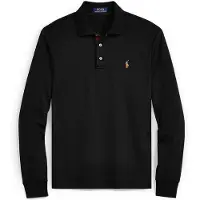Ralph Lauren Custom Slim Fit Soft Cotton Polo Shirt - Black - XL