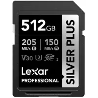 Lexar Professional SILVER PLUS 512GB SDXC V30 U3 -muistikortti