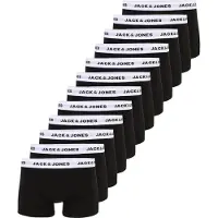 Jack & Jones Bokserishortsit 'JACSOLID' musta / valkoinen