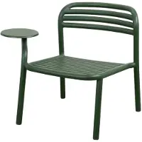 Cane-Line , Bliss lounge tuoli m/sivupöytä oikea Dark green, aluminium