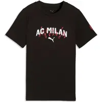 Puma Ac Milan T-paita Ftblculture Jr - Musta/valkoinen - , koko 128 cm