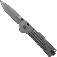 SOG SlimJim 2.0 SJ42-CP Blackwashed Blade, Blackwashed Stainless Handle, assisted pocket knife