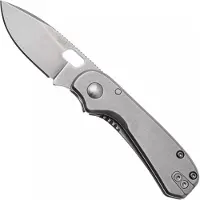 Knafs Co. Lander 5 -00396 Stonewashed 8CR14MoV, Gray Stonewash Stainless Steel, pocket knife