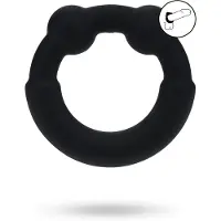 Levelz Metal and Silicone Cockring - Black
