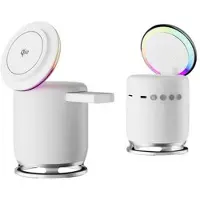 Mtp Products JJT-C52 Qi2 3-in-1 magneettinen langaton latauslaite kaiuttimella ja RGB:llä - 15W - valkoinen
