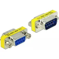DeLOCK Adapter 9-nastainen D-Sub (DB-9) Uros 9-nastainen D-Sub (DB-9) Naaras Sininen, Keltainen, Hopea