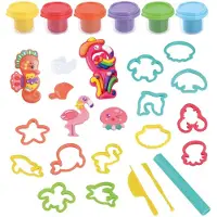 Playgo Coastal Animals Clay Set - 6 Clay Pots