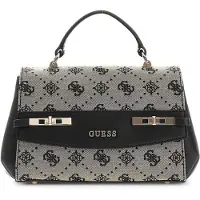 GUESS Melinda Logo Top Handle Flap - Black - ONE SIZE