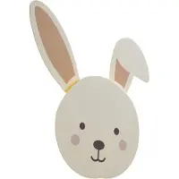 QAZQA Lasten seinävalaisin beige yksityiskohdilla sis. LED 3-vaihe himmennettävä - Benny the Bunny