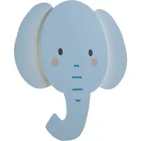 QAZQA Lasten seinävalaisin sininen sis. LED 3-vaihe himmennettävä - Ellie the Elephant