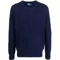 Ralph Lauren The Iconic Cable-Knit Cashmere Sweater - Navy - XXL