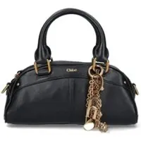 Chloé Small Leather Bowling Tote Bag - Black - ONE SIZE