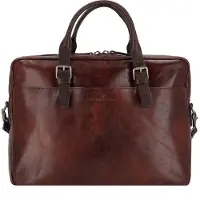 Castelijn & beerens Rien Laptop Bag 15.6" Double Zip - Brown - 41X9X30CM