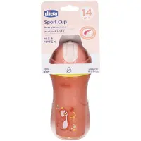 Chicco Sport Cup 14m+ kuppi sisältää pillin Pink 266 ml
