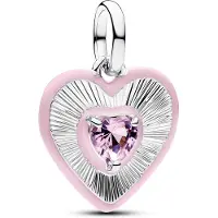 Pandora ME hopea Pinkki sydän riipushela 794409C01