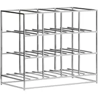House Doctor Wine Rack, Hd12, Silver Finish - Silver - 20X 41X 35CM