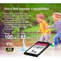 Transcend 1 TB SDXC CARD, U3, V30 - SDC300S (TS1TSDC300S)