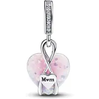 Pandora Moments Mum hopeinen sydänhela zirkonia 793202C01