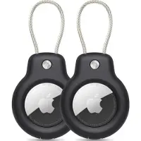 Tech-Protect Apple AirTag 1/2 Rough Vein -kotelo - 2-pakkaus - musta