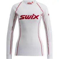 Swix Women's RaceX Classic Long Sleeve Bright White/Red Kerrasto yläosat XL