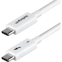 StarTech.com Thunderbolt 5 -kaapeli, 80/120 Gbps, PD 240W, 8K60Hz/4K240Hz, 1m, valkoinen