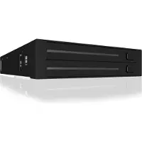 Raidsonic technology – Wechselrahmen. 2xSATA 2.5" zu 2xSATA Host. trägerlos. für 3.5" Schacht (IB-2226STS)