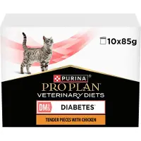 Purina Pro Plan Veterinary Diets - Feline DM Chicken 10 x 85 g - Kissat - Kissanruoka - Eläinlääkärin märkäruoka kissalle