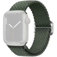 SKALO Punottu -ranneke Apple Watch Series 10 46mm - Tummanvihreä